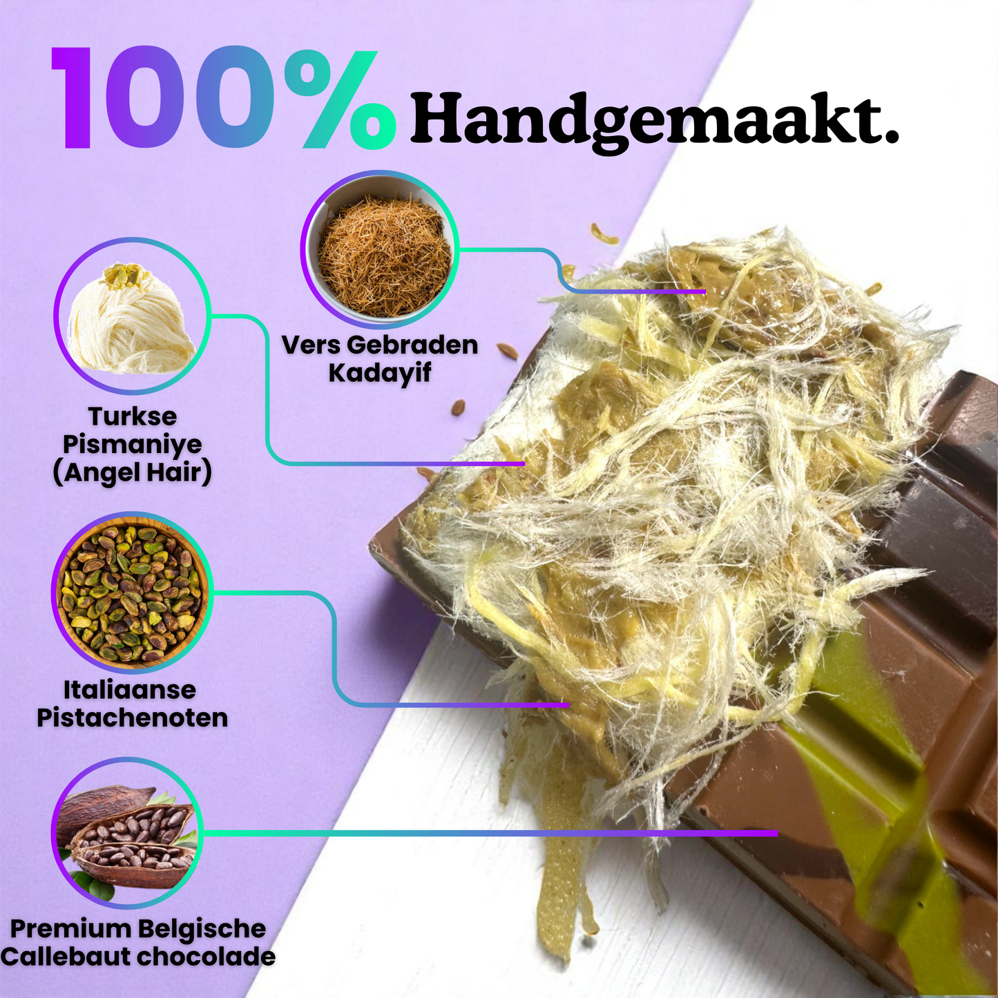 The Pişmaniye Bar Deluxe | Pistachio & Angel Hair (7.8oz)